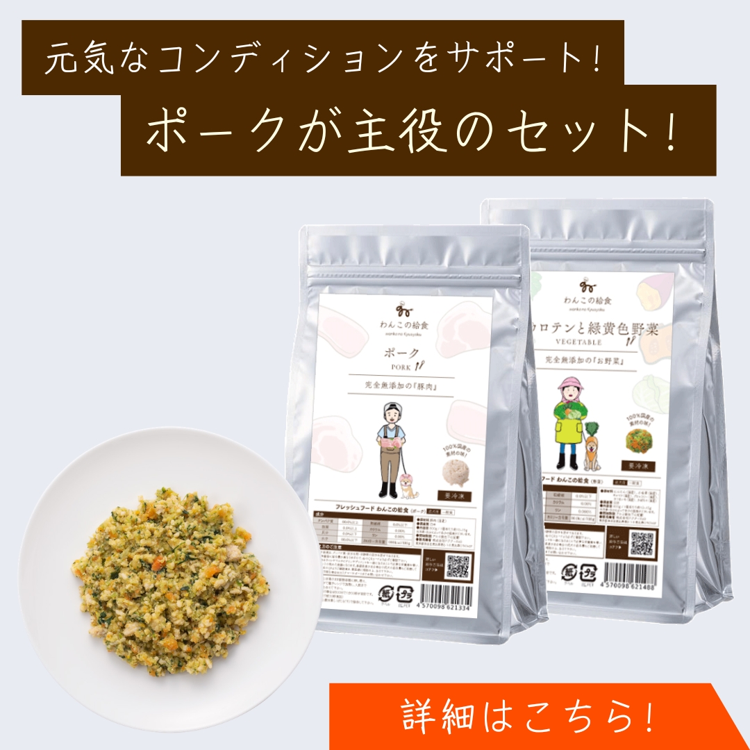 わんこの給食 フレッシュフード ポーク 野菜 2袋セット わんこの給食